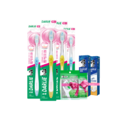 DARLIE好来(原黑人)柔丝护龈牙刷4支+黑人牙膏40g*2+牙线12支*2 *2件+凑单品