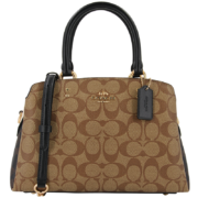蔻驰COACH【官方直供】奢侈品女士中号戴妃包浅棕色PVC配皮C1786IMNOX