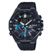 卡西欧（CASIO）手表 EDIFICE 蓝牙双LED照明多功能男表 圣诞礼物ECB-10YPB-1A