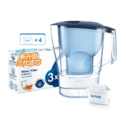 碧然德（brita） 【入门优选】滤水壶家用净水壶净水器Aluna光汐系列3.5L 碧然德滤芯 光汐水壶+标准版滤芯3芯（到手1壶4芯）蓝