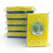 Jepoo 净泡 法国天然木浆棉 百洁布 4片