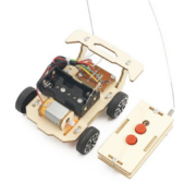 斑图巷  小学生科学实验木制DIY手工遥控车拼装玩具科技制作steam科教 DIY手工遥控车