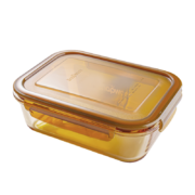 康宁餐具耐热玻璃饭盒玻璃碗保鲜盒便当盒 盒体可进微波炉烤箱洗碗机 600ml饭盒