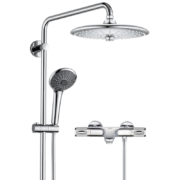 高仪（GROHE）进口恒温花洒套装 260MM顶喷淋浴 德产高配版冷触花洒2735720C
