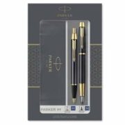 Parker 派克 IM系列 纯黑丽雅金夹钢笔+原子笔 礼盒套装