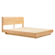 原始原素 实木床现代简约主卧储物床橡木床1.8米箱体床L7019 禾沐床（悬浮箱体）-1.8（自带）-原木色