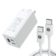 毕亚兹 氮化镓GaN65W充电器套装 华为/小米/苹果14手机/笔记本USB-C三口快充 MacBook/iPad/Switch电源适配器