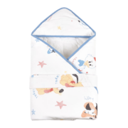 迪士尼宝宝（Disney Baby）婴儿抱被 春秋冬季包被纯棉加厚新生儿宝宝包单防惊跳襁褓被子睡袋 90*90 彩绘