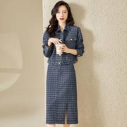LOUIS YAO 白鹿语 女士提花牛仔两件套 BL220270600