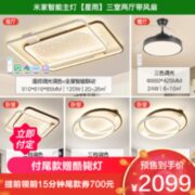 NVC Lighting 雷士照明 北欧智控款灯套装三室两厅 带风扇灯（星雨）