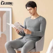 中华老字号，GUJIN 古今 男士三层加厚保暖内衣套装 三色
