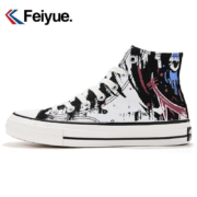 Feiyue/飞跃帆布鞋女2021秋季新款小丑印花情侣百搭休闲鞋3049