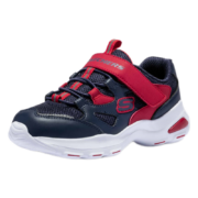 Skechers斯凯奇男童潮流撞色熊猫鞋老爹鞋运动鞋 660055L NVRD海军蓝色/红色 35