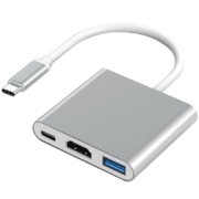 USBC笔记本转换器3合1扩展坞Typec-HUB集线器USB3.0拓展投屏