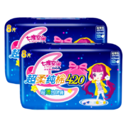 京东特价APP、需购券：space7 七度空间 超薄纯棉超长夜用 420mm*16片