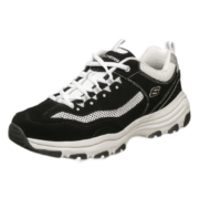 Skechers斯凯奇老爹鞋复古潮流休闲鞋拼接舒适运动鞋8790092（男款）BKW黑色/白色41