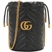 古驰（GUCCI）GG Marmont系列黑色迷你水桶包单肩斜挎包575163 DTDRT 1000