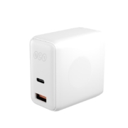 QCY 40W氮化镓快速充电器双口可折叠快充充电头套装适用苹果iPhone华为小米笔记本安卓手机ipad闪充插头通用