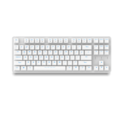 达尔优（dareu）EK807无线键盘 机械键盘 办公键盘 游戏键盘 长续航 2.4G 87键 无光 白色 红轴129元