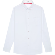 红豆 Hodo 男装男士商务正装修身牛津纺尖扣领长袖衬衫 白色39