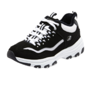 Skechers斯凯奇男女情侣款加绒保暖老爹鞋轻便复古运动鞋8790122&8730057 BKW黑色/白色（女） 36.5
