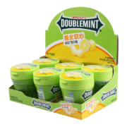 绿箭（DOUBLEMINT）薄荷糖脆皮软心糖 糖果零食 柠檬薄荷味80g*6瓶