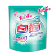 白猫 新浓缩洗衣粉1200g 双效酵素低温速溶1勺等于4勺 自营洗衣粉机洗袋装