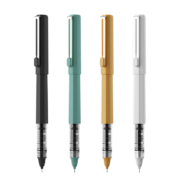 晨光(M&G)文具0.5mm黑色中性笔 直液式全针管签字笔 初色系列水笔 开学必备12支/盒ARPB1801