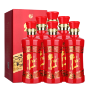 牛栏山二锅头 鸿运老酒 52度 500ml*6瓶整箱装 浓香型白酒 纯粮食酒喜庆  500ml*6瓶整箱（三个礼袋）