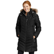 羽绒服鼻祖，Eddie Bauer 艾迪堡  Sun Valley 女士650蓬长款连帽羽绒服