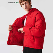 Lacoste 法国鳄鱼 22秋季新款男士纯色连帽羽绒服  多色多码