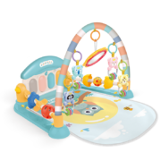 【精选】皇儿 婴儿脚踏琴健身架0-1岁玩具宝宝幼儿钢琴0-3个月满月礼物2 【蓝】森林乐园 【无彩盒】电池*2+螺丝刀*1