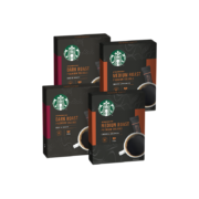 星巴克（Starbucks）黑咖啡速溶咖啡 0蔗糖4盒装中度烘焙*2+深度烘焙*2 法国原装进口