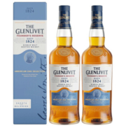 PLUS会员：THE GLENLIVET 格兰威特 苏格兰 单一麦芽威士忌 700ml*2 双支礼盒装