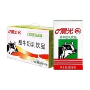 88VIP：晨光牛奶 甜牛奶 乳饮品饮料250ml*24盒+喵满分×超亚 白色医用外科口罩 120只