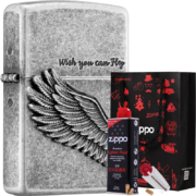 ZiPPO之宝(Zippo)打火机 飞的更高古银礼盒套装 ZBT-1-2b zippo 打火机