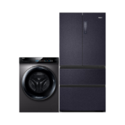 限福建地区、10日20点、PLUS会员：Haier 海尔 100HBDC8SU1+466WGHFD15B8U1 10公斤洗衣机全自动洗烘一体+466升家用双开门冰箱 冰洗套装