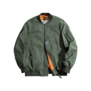 马登工装 美式复古MA-1飞行员夹克休闲棒球服外套男潮 绿色 XL