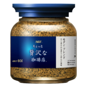 AGF冻干速溶黑咖啡粉日本进口MAXIM马克西姆 美式生椰拿铁咖啡原料 AGF蓝白盖速溶咖啡粉80g