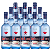 PLUS会员：红星 二锅头酒 绵柔8 蓝瓶 43%vol 清香型白酒 500ml*12瓶 整箱装