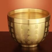 10日20点！满堂吉 黄铜聚宝盆摆件 小百福杯