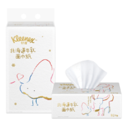 舒洁（Kleenex）北海道牛乳系列乳霜纸面巾80抽5包装 婴儿纸巾 新生儿可用