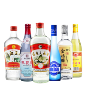 PLUS会员：GUILIN SANHUA 桂林三花 米香型白酒 桂林三花+湘山+龙山+穿山岩+漓江+金德盛 6瓶组合装