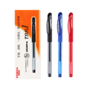 斑马（ZEBRA）JJ100 经典中性笔学生考试用签字笔0.5mm办公用品 红色 10支装