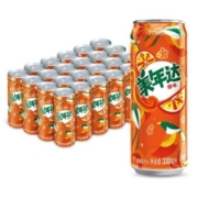 88vip:美年达 橙味碳酸汽水330mL*24罐*3件