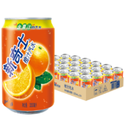 屈臣氏（Watsons）新奇士 橙汁汽水 真正含果汁 清爽气泡 碳酸饮料 330ml*24罐