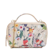 【自营】FURLA/芙拉2022夏肉色花卉印花女士斜挎包女包手提包时尚