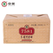 PLUS会员：中茶牌茶叶 云南普洱茶 7581经典标杆熟茶砖 2021年 1kg/四片装