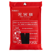 火焰战士 灭火毯玻璃纤维防火毯家庭厨房食堂用灭火器配套逃生毯1.5x1.5M