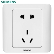 西门子（SIEMENS） 开关插座 五孔插座家用强电墙面插座 86型面板 远景系列雅白色 五孔插座